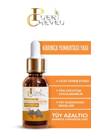 Ant Egg Oil Herbal Hair Reducer Retarder 20 ml with Dropper - Puer Cheveu