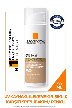 Anthelios Age Correct Spf50+ Anti-Blemish and Wrinkle Colored Face Sun Cream 50 ml - La Roche Posay