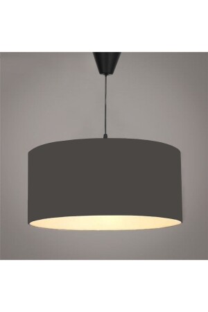 Anthracite Chandelier Single Fabric Pendant Lamp Diameter 30 Cm 6137 - Modamonline