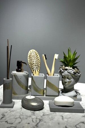 Anthracite Concrete Bathroom Set BM-165 - betonmall