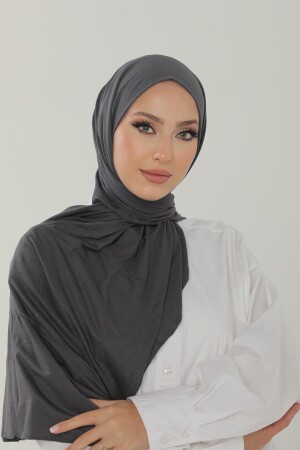 Anthracite Luxury Combed Cotton Shawl - Women's Hijab Jersey Hijab Lycra Shawl - Beyzak