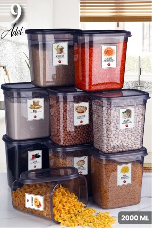 Anthracite Moly Rectangular Storage Container Set 2000ml MCH08783 - Kitchen Life