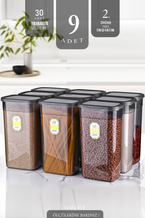 Anthracite Moly Rectangular Storage Container Set 3200ml MCH08782 - Kitchen Life