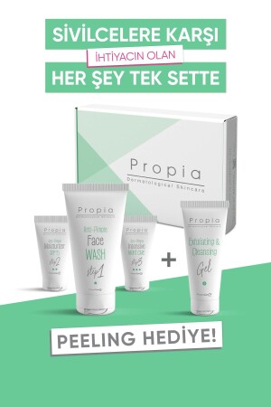 Anti-Acne 3-Step Care Set + Peeling Gift 4 - Propia