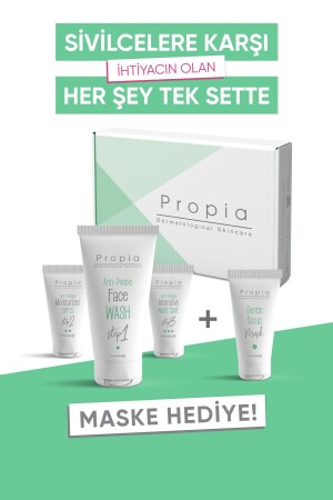 Anti-Acne 3-Step Care Set + Purifying Mask Gift 1 - Propia