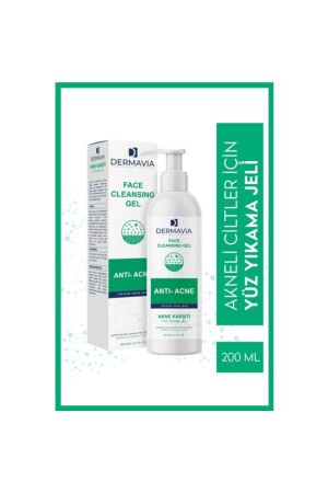 Anti-Acne Face Wash Gel 200 ml - Peeling Salicylic Acid Evens Oil Balance Zinc Dermavia5 - Dermavia