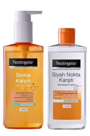 Anti-Acne Oil-Free Facial Cleansing Gel 200ml & Visibly Clear Blackhead Removal. tonic 200ml NTR845 - Neutrogena