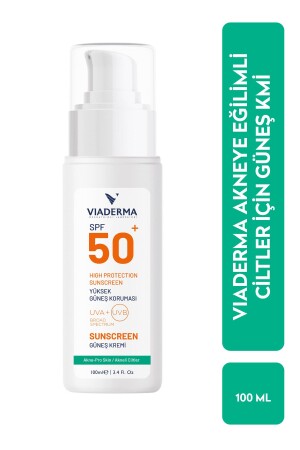 Anti-Acne SPF 50 Face and Body Sunscreen for Acne Prone & Combination Skin - Bisabolol 326790 - Viaderma