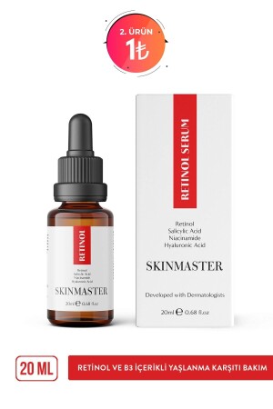 Anti-Aging Care Serum with Retinol and B3 Content 20 Ml (retinol, Bha, Niacinamide, Ha) S1000005 - SkinMaster