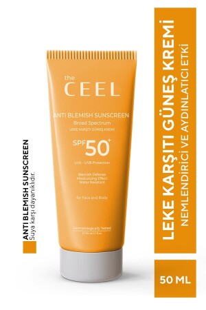 Anti-Blemish-Sonnencreme mit hohem Schutzfaktor 50+ und Glutathion-Effekt für jede Haut, 50 ml - The Ceel