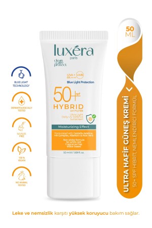 Anti-Blemish SPF 50+ PA++++ Ultra Light Strong Protection Hybrid Facial Sun Cream 50 ml LUX107 - luxera paris