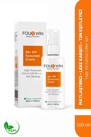 Anti-Blemish & Tone Equalizing Matte Finish Combination and Oily Skin Face Sunscreen 100 ml PA++++ - Four Win