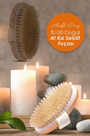 Anti-Cellulite 100% Natural Horsehair Cellulite Brush Horsehair Brush - Anadolu Saray Çarşısı