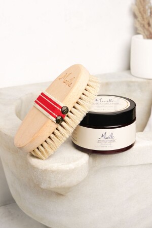 Anti-Cellulite Care Cream 300 ml 100% Natural Horsehair Cellulite Brush - Mar’Le