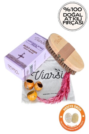Anti-Cellulite-Cellulite-Bürste aus natürlichem Rosshaar ViarsiAtkılı - Viarsi