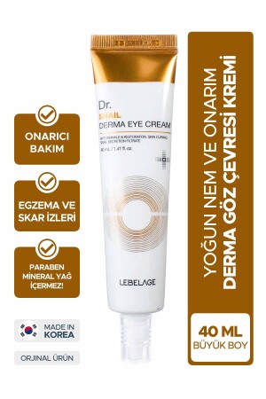 Anti-Eczema and Anti-Wrinkle Moisturizing Eye Cream with Snail Extract Dr.Snail Derma Eye Cream 40 ml 8809445616508 - LEBELAGE