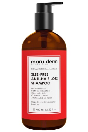 Anti-Hair Loss Sulfate-Free Shampoo 400 ML All Hair Types Sulfate-Free-Salt-Free-Vegan Shampoo - Maru.Derm