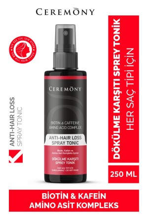 Anti-Hair Spray Tonic Containing Biotin & Caffeine & Amino Complex 250 Ml - Ceremony