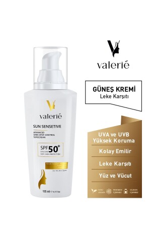Anti-Makel-Hochschutz Spf50+ Gesichts- und Körper-Sommer- und Winter-Sonnencreme 125 ml Sun Sensetive - Valerie