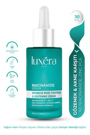 Anti-Pore, Sebum Balancing, Repairing Vegan Niacinamide Serum (5% NIACINAMIDE ZINC PCA) LUX102 - luxera paris