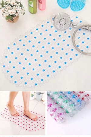 Anti-Slip Mat for Kitchen Bathroom Tub with Suction Cups (63x36cm) Multicolor Bathroom Toilet For Elderly People p104a - Utelips