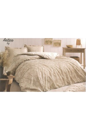 Antico Beige Single Duvet Cover Set KMAB789654123 - Özdilek