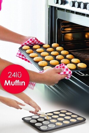 Antihaftbeschichtete 24-teilige Mini-Muffin-Kuchenform MUFKEK - NAR ZÜCCACİYE