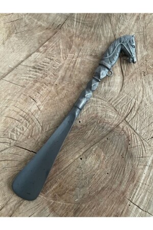 Antiker Oxid-Schuhlöffel, Messing-Schuhlöffel, Kerata, 28 cm, 03209 - Tuna