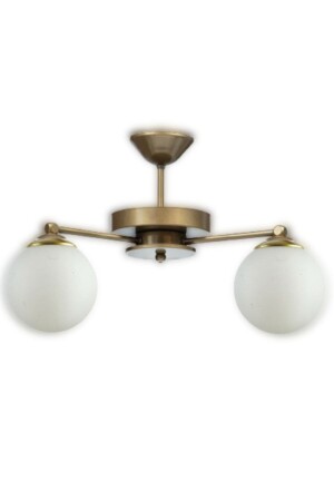 Antique 2-Piece Modern Glop White Glass Plophonier Model Chandelier LMBDR35881 - Lambadar