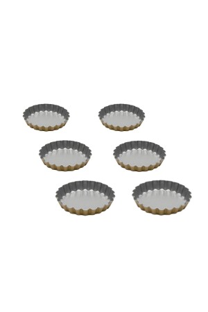 Anto Mini 6 Piece Tart Mold Silver Gold 12 Cm - Guardini