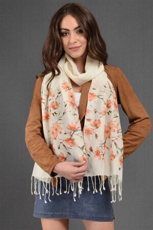 Apricot Blossom Cotton Large Shawl - Dosimira