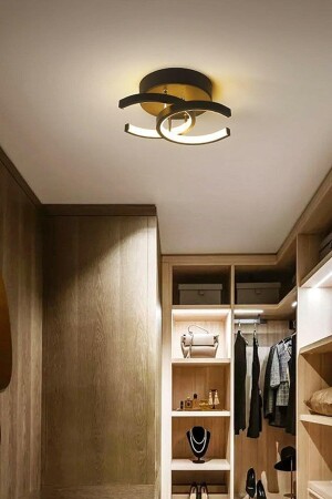 April Modern Design Black Color Living Room Kitchen Hall White LED 2-Piece Chandelier APR1 - Fer Avize