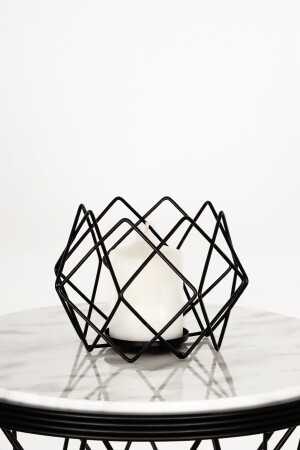 Aqua Candle Holder Model No:04 Black - Begüsa