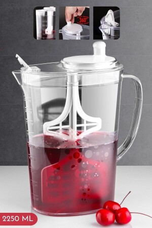Aqua Mix mit Mixer 2250 ml Ayran, Limonade etc.Krug NDY-4572 - Nandy Home