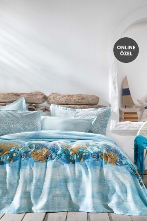 Aquamarine Double Duvet Set - Turquoise - Yataş