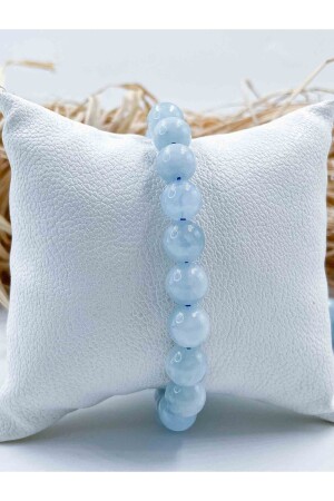 Aquamarine Natural Stone Bracelet 8 Mm - Mucize Taş