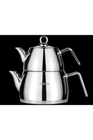 Aquamarine Steel Handle Medium Size Teapot Set Aqu-5261 AQU-5261 - Amboss