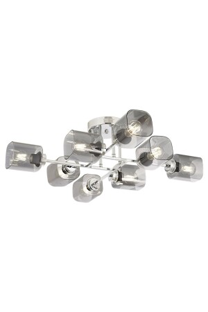Ar-60271-8k Verchromter moderner Kronleuchter E27 Metallglas 78 cm AR-60271-8K - Avonni