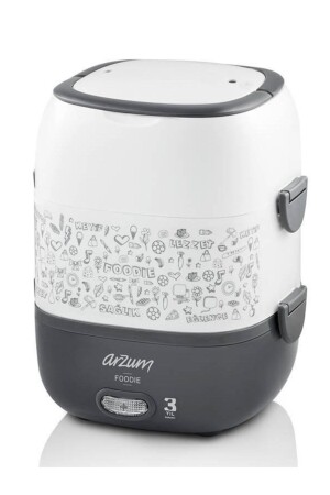 AR1073 Foodie Electric Modern Lunchbox - White 839946 - Arzum