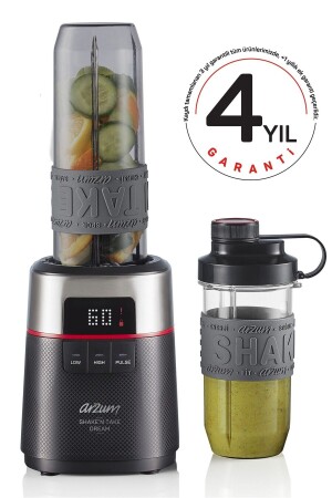 AR1148 Shake'N Take Dream Personal 500 W Smoothie Blender - Black - Arzum