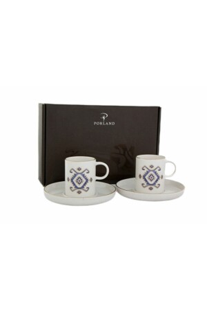 Arabesque Desen5 Kahve Takımı 4 Parça 06537 - Porland