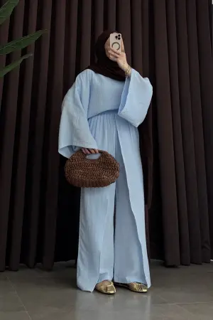 Arabic Premium Muslin Set Ice Blue - Nuuwears