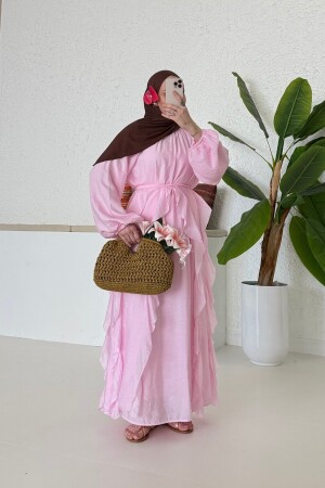 Arabic Vual Elbise Pembe - Nuuwears