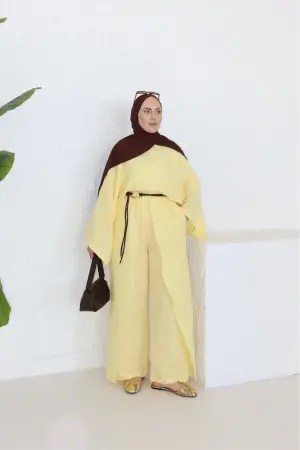 Arabischer Musselin-Jumpsuit Gelb - Nuuwears