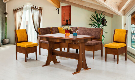 Aras Kitchen Corner Set - Brown - Cadde Yıldız