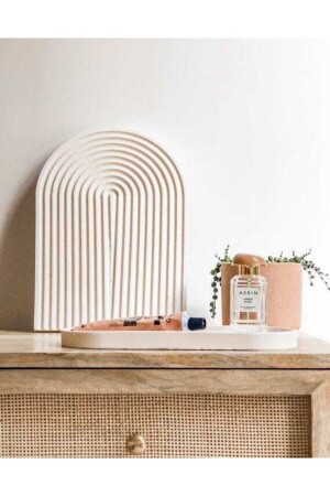 Arch Large Concrete Decorative Presentation and Service Tray - Orange Atelier