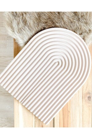 Arch Large Concrete Decorative Presentation and Service Tray - Orange Atelier