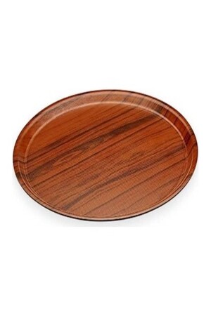Arcoform, Laminated Coated Wooden Look Non-Slip Tray 38 Cm ER119 - İkram Dünyası