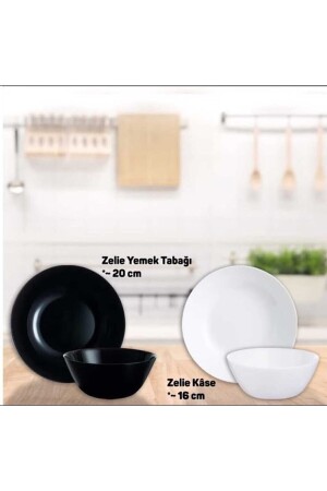 Arcopal Zelie Weißes 12-teiliges Tafelservice für 6 Personen. 20 cm. hohler Speiseteller. 16cm. Suppenschüssel.MADAME LUDA HOME COLLECTION ZELİE. - Luminarc