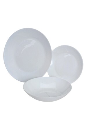 Arcopal Zelie White 18 Piece Dinner Set for 6 People. TYC00272701499 - Luminarc